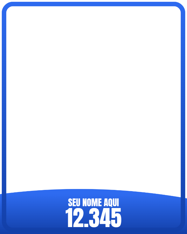 Exemplo de moldura vertical para post no feed